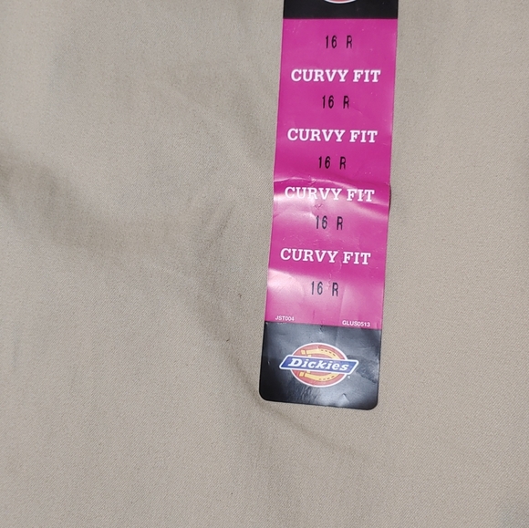 Women's DICKIES Tan Curvy Stretch Fit Pants (Size 16R) NWT! - Picture 6 of 11